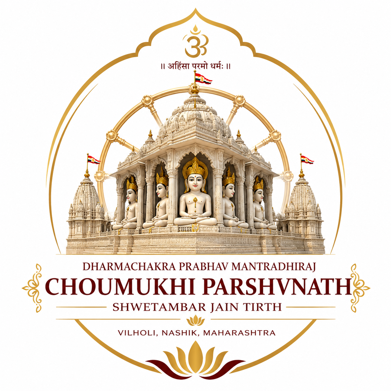 Choumukhi Parshvnath Jain Tirth logo
